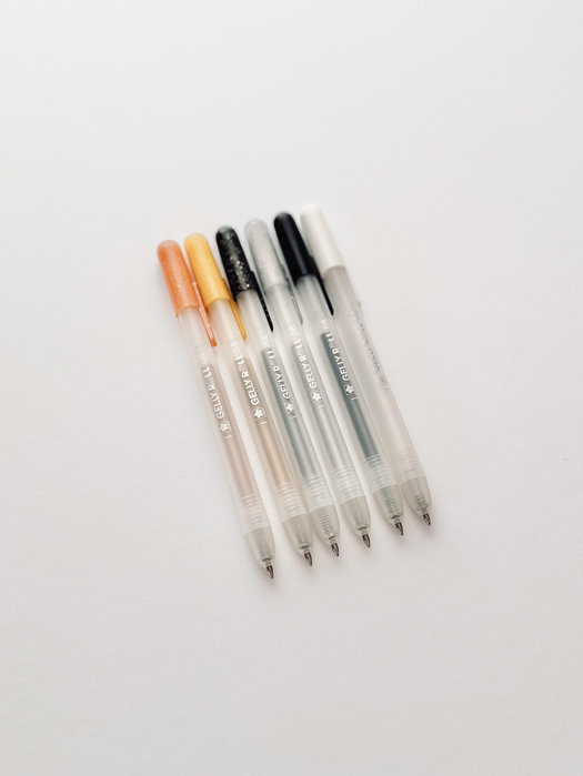 SAKURA Gelly Roll Estuche de 6 Bolígrafos Retráctiles de Tinta Gel en Colores Variados